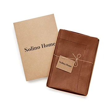 Elegant Solino Home Pure Linen Napkins Set of 4