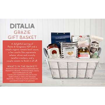 Grazie "Thank You" Gourmet Italian Gift Basket | Set of 6