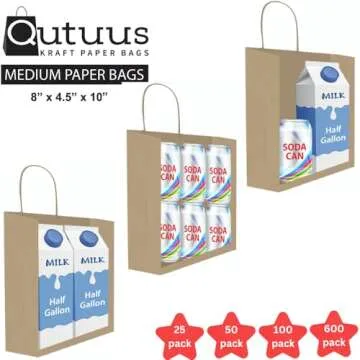 Qutuus Kraft Paper Gift Bags - Eco-Friendly & Stylish