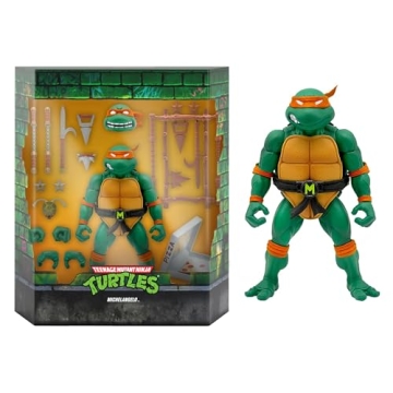 Super7 ULTIMATES! TMNT Michelangelo - 7" Action Figure with Classic Accessories