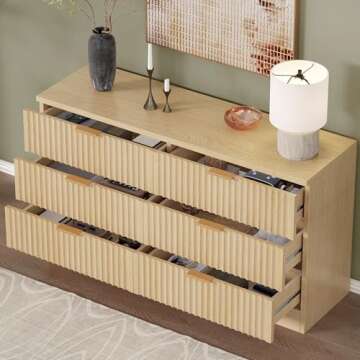 Stylish DWVO 6-Drawer Storage Dresser for Versatile Use