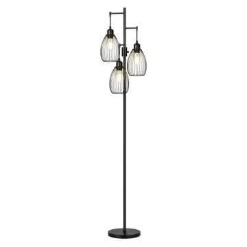 Stylish Dimmable Floor Lamp with LED Bulbs Included
