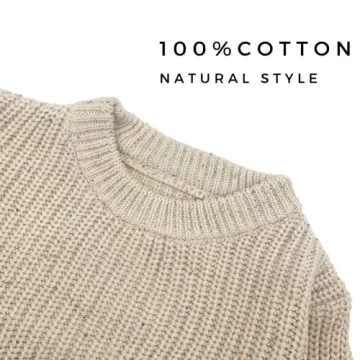 MILKI RABBIT Baby Chunky Knit Sweater Oversized Cotton Pullover