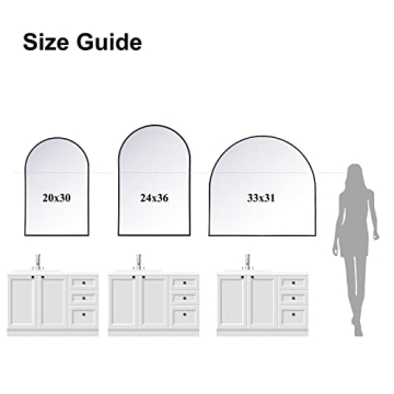 Stylish Amgngala Arched Mirror with Metal Frame