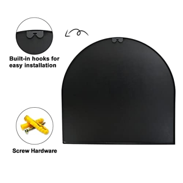 Stylish Amgngala Arched Mirror with Metal Frame