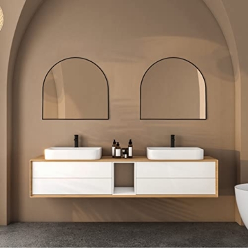 Stylish Amgngala Arched Mirror with Metal Frame