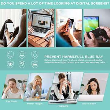 Gaoye Blue Light Blocking Glasses Women/Men, Fashion Round Cateye Frame UV Ray Filter Computer Gaming Glasses