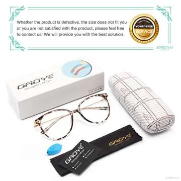 Gaoye Blue Light Blocking Glasses Women/Men, Fashion Round Cateye Frame UV Ray Filter Computer Gaming Glasses