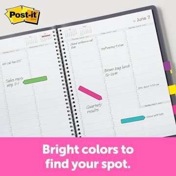 Post-it Arrow Flags, Assorted Bright Colors, .47 in Wide, 24/Dispenser, 4 Dispensers/Pack (684-ARR4)