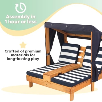 KidKraft Outdoor Double Chaise Lounge for Kids
