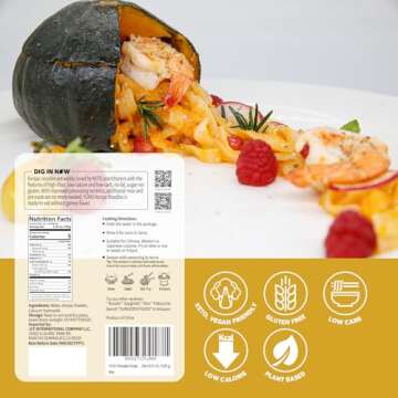YUHO Shirataki Konjac Noodles Fettuccine Keto Pasta Gluten Free Low Carbs Vegan Fat Free Plant Based...