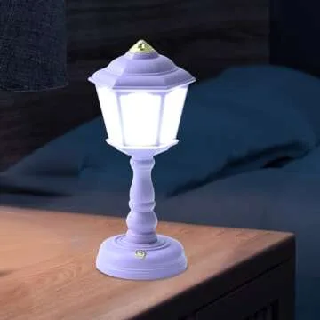 Bullishman Mini Desk lamp Vintage, LED Desk Lamp Dimmable Table Lamp Reading Lamp with USB Charging Port, Sensitive Control, Eye-Caring Office Lamp,Very Beautiful Decorative Desk lamp (Purple)