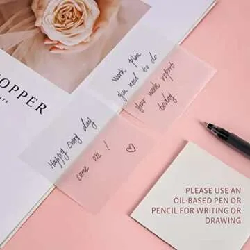 Transparent Sticky Notes Pad - 500 Sheets for Every Need