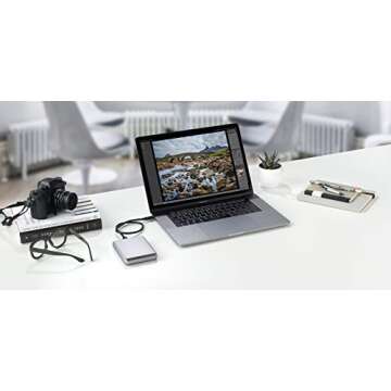 LaCie Mobile Drive 5TB External Hard Drive Portable HDD – Space Gray USB-C USB 3.0, for Mac and PC Desktop, 1 Month Adobe CC (STHG5000402)