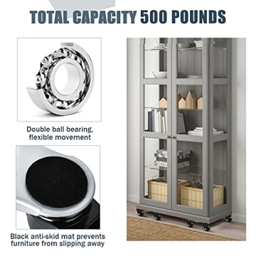 SOYO 500LB Furniture Dolly Movers with Wheels - 4 Pack