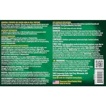 General Finishes Arm-R-Seal Oil Based Topcoat, 1 Quart, Semi-Gloss