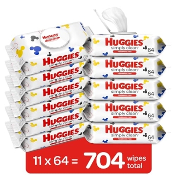 Huggies Simply Clean Fragrance-Free Baby Wipes for Every Clean-Up Needs