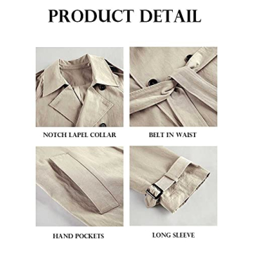 Stylish Makkrom Women's Trench Coat for Every Season