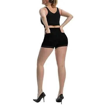 Romastory High Waisted Summer Elastic Denim Shorts