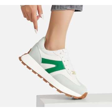 LUCKY STEP Women’s Stylish Platform Sneakers for Everyday Wear