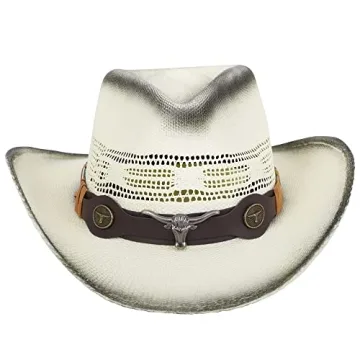 Stylish Livingston Woven Straw Cowboy Hat for All