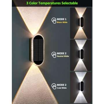 Outdoor Solar Fence Lights - 3 Modes, Waterproof & Stylish