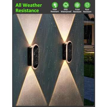 Outdoor Solar Fence Lights - 3 Modes, Waterproof & Stylish