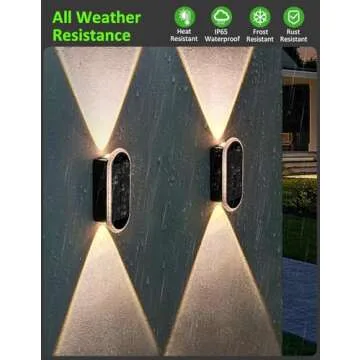 Outdoor Solar Fence Lights - 3 Modes, Waterproof & Stylish