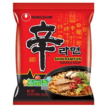 Nongshim Korean Famous Ramen Variety Selection (농심 라면) (Shin Ramen, 4 Pack)