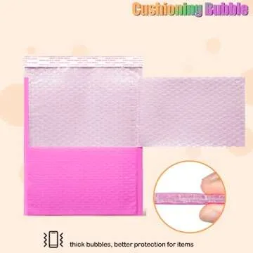 8.5x12 Inch Bubble Mailers 40 Pack, Self Seal Padded Envelopes for Small Business, Waterproof Shipping Bags, Hot Pink