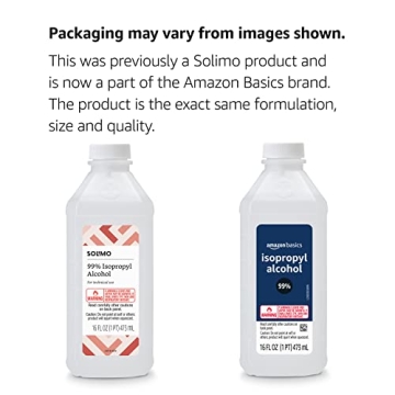 Amazon Basics 99% Isopropyl Alcohol Ideal for Cleaning and Crafting