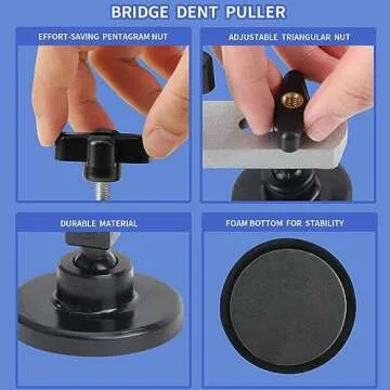 ROADGIVE 97PCS Auto Body Dent Repair Tool Kit, Paint-Friendly Dent Repair Kit with Golden Lifter, Slide Hammer T-bar Dent Puller, Bridge Puller, Suction Cup and Glue Gun for Car Dent Remove Tools Kit