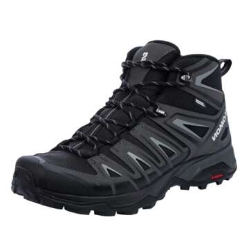 Salomon Men's X ULTRA PIONEER MID CLIMASALOMON™ WATERPROOF Hiking Boots for Men, Black / Magnet / Monument, 11.5