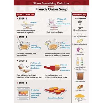 LE TAUCI French Onion Soup Bowls With Handles, 15 Ounce for Soup, Chili, Beef Stew, Set of 4, White