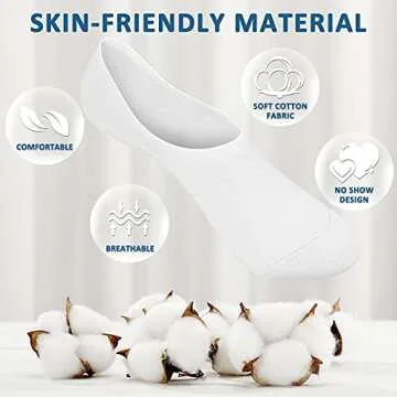 Ordenado Women's 6 Pairs Casual Thin No Show Socks Non Slip Flat Boat Line Multicolor