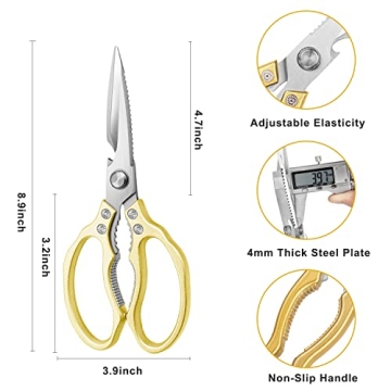 AWINJOY Heavy Duty Kitchen Scissors for Versatile Cooking