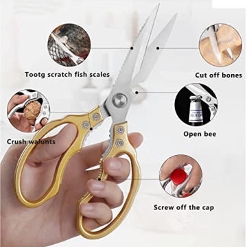 AWINJOY Heavy Duty Kitchen Scissors for Versatile Cooking