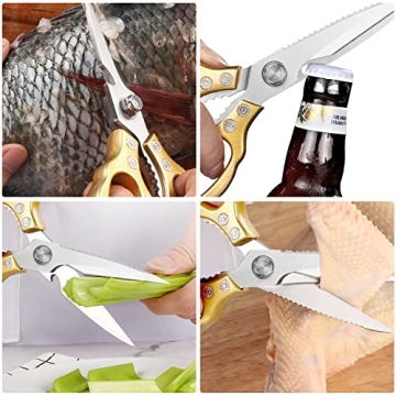 AWINJOY Heavy Duty Kitchen Scissors for Versatile Cooking