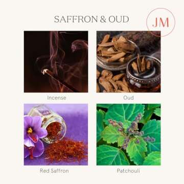 LA JOLIE MUSE Saffron & Oud Scented Candle - 60 Hours Burn