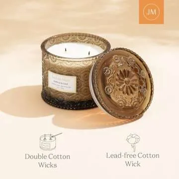 LA JOLIE MUSE Saffron & Oud Scented Candle - 60 Hours Burn