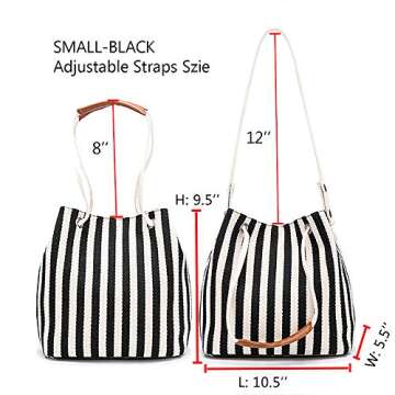 Bydenwely Women's Stylish Canvas Summer Tote Bag