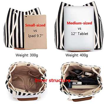 Bydenwely Women's Stylish Canvas Summer Tote Bag