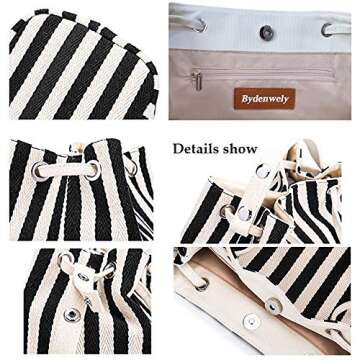 Bydenwely Women's Stylish Canvas Summer Tote Bag