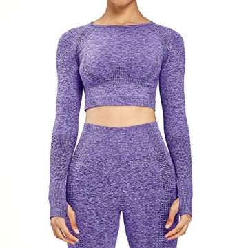 Aoxjox Long Sleeve Crop Tops - Perfect for Active Women