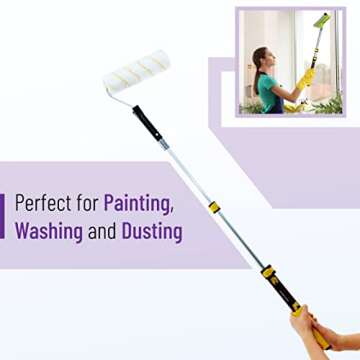 Bates- Extension Pole, 3 Ft Pole, Telescoping Pole, Paint Pole, Extendable Pole, Paint Roller Extension Pole, Painters Pole, Extension Handle, Telescoping Handle, Telescoping Paint Roller Pole…