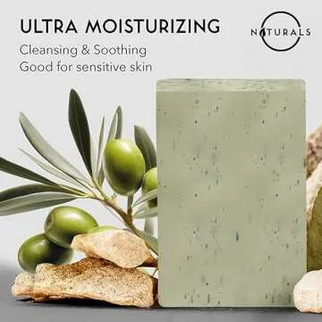 O Naturals Men's Soap with Olive Oil - Deep Cleansing, Soothing, Triple Milled, Organic, No Harmful Ingredients
