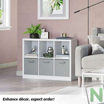 6 Cube Storage Organizer Set. Includes Six Fabric Storage Cubes Bins. Cube Shelves for Clothes, Storage and Toys. Perfect Dorm Room Essentials for Collage Students Guys, Boys or Girls