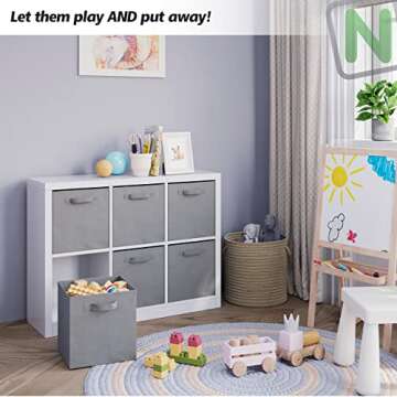 6 Cube Storage Organizer Set. Includes Six Fabric Storage Cubes Bins. Cube Shelves for Clothes, Storage and Toys. Perfect Dorm Room Essentials for Collage Students Guys, Boys or Girls