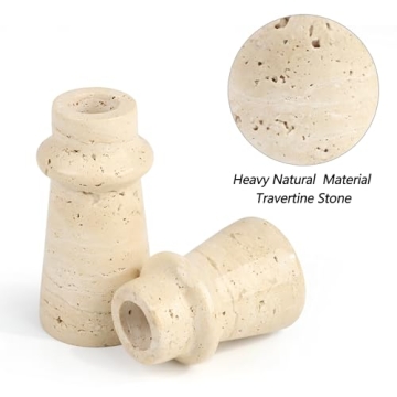 Vixdonos Natural Stone Candle Holders for Elegant Decor