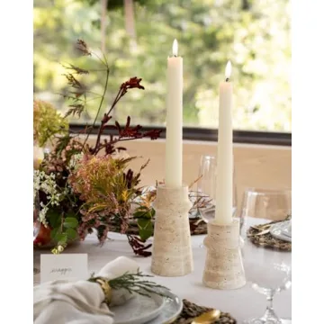 Vixdonos Natural Stone Candle Holders for Elegant Decor